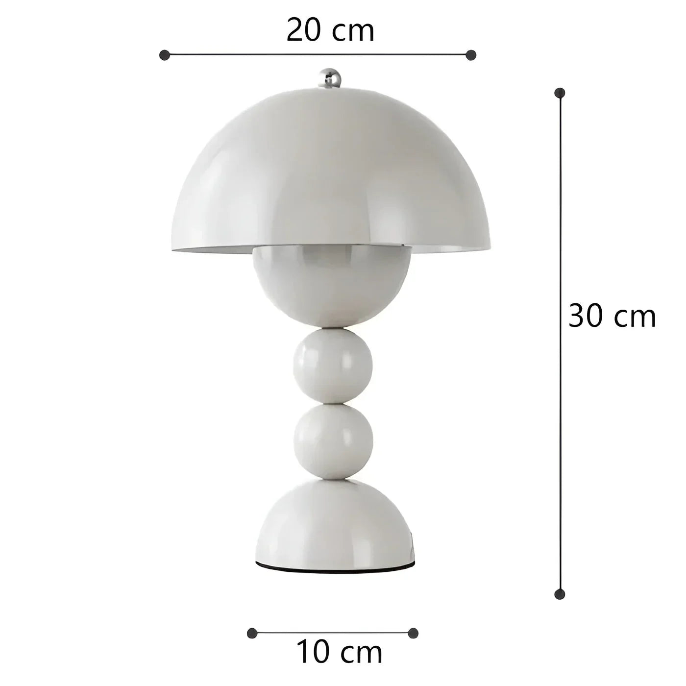 Moderne geometrische Tischlampe - Stilvolles skandinavisches Design mit buntem Fuß
