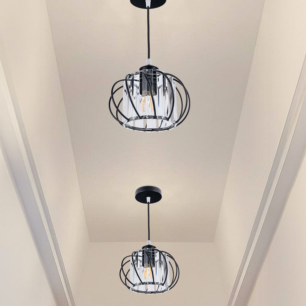 Pendelleuchte Schwarze Glasglobus Deckenleuchte