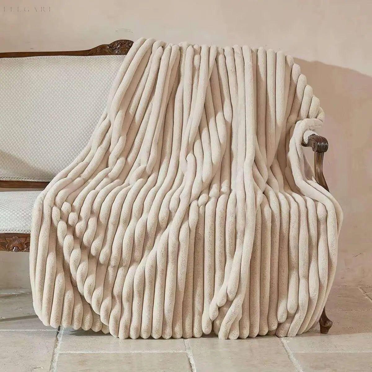 Luxuriöse nordische Wohndecke aus Polyester – Wärme, Komfort und Stressabbau in verschiedenen Größen
