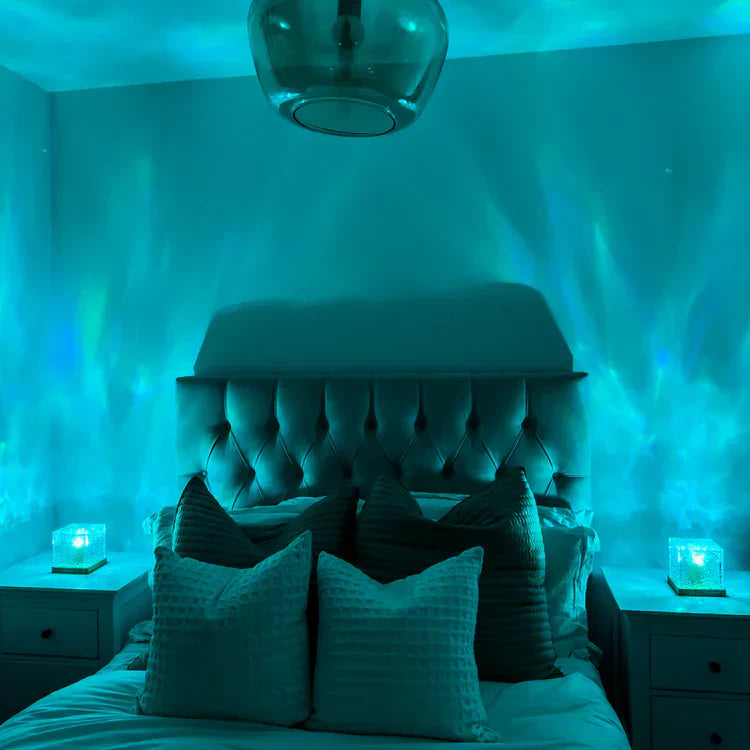 LED Tischlampe mit Wasserwellen-Effekt