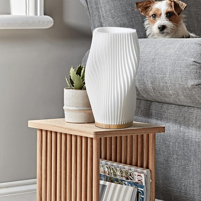 Lampe Serene Wavecrest - Zeitgenössische Eleganz mit dimmbarem USB