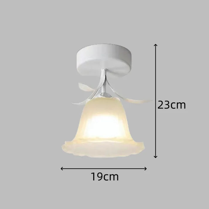 Garduru Tiffany Mini Blüten Deckenleuchte – Vintage Buntglas Aufbaustrahler (E27)