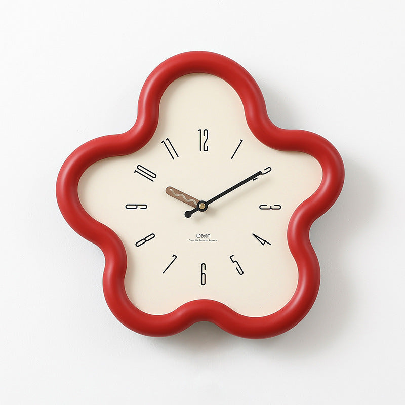 3D Blumen Girlanden Uhr mit lautlosem Mechanismus – umweltfreundliches MDF und Acryl, perfekt zur Schlafzimmerdekoration, 39 cm x 39 cm