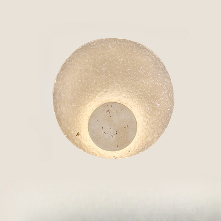 Moderne Acryl- und Travertin-Wandleuchte – LED-Wandleuchten für stimmungsvolle Innenbeleuchtung, minimalistisches Design, einfache Installation