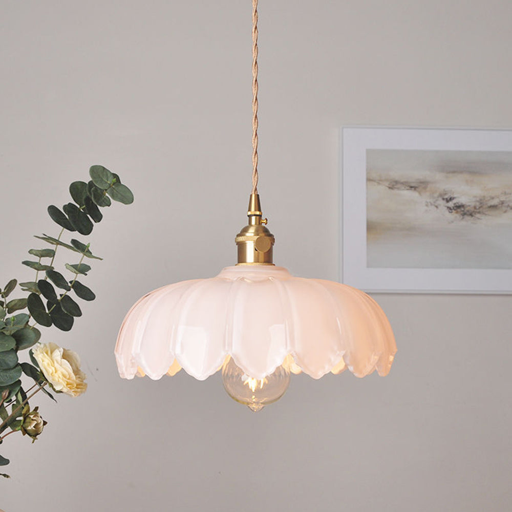 Garduru BLUME Hängeleuchte – Gläserne Deckenlampe