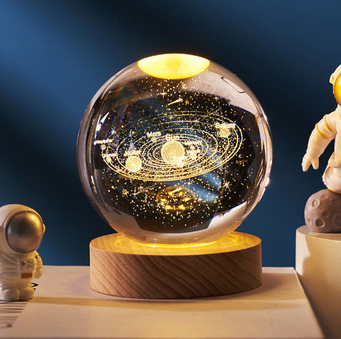 Leuchtende Mond Kristallkugel