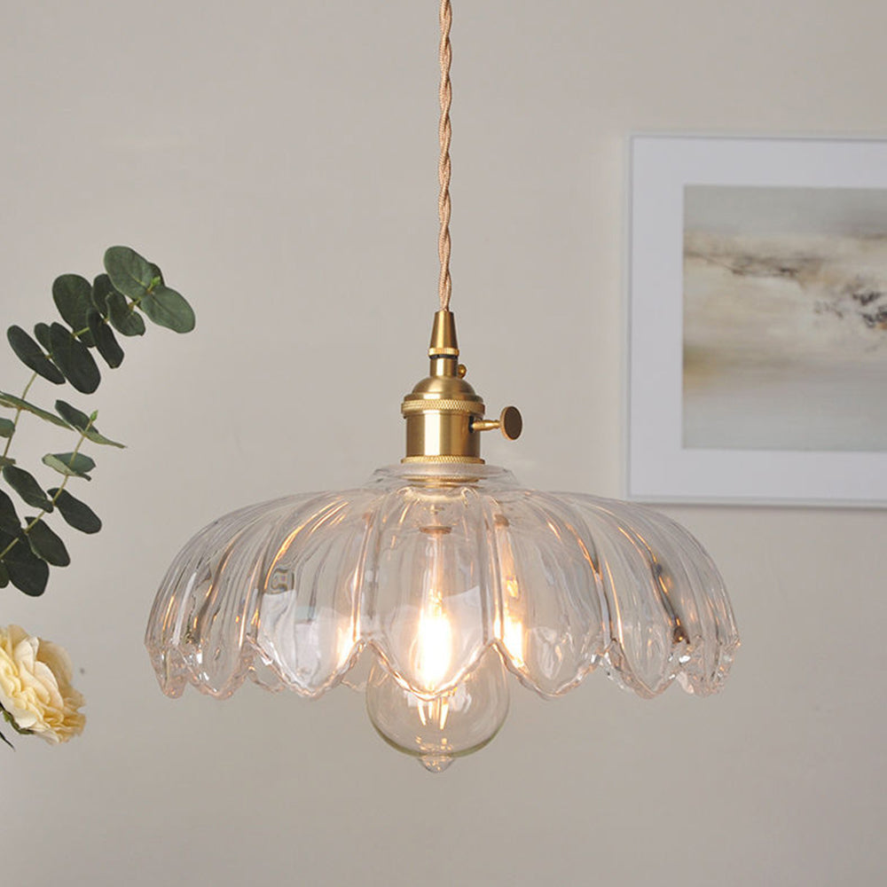Garduru BLUME Hängeleuchte – Gläserne Deckenlampe