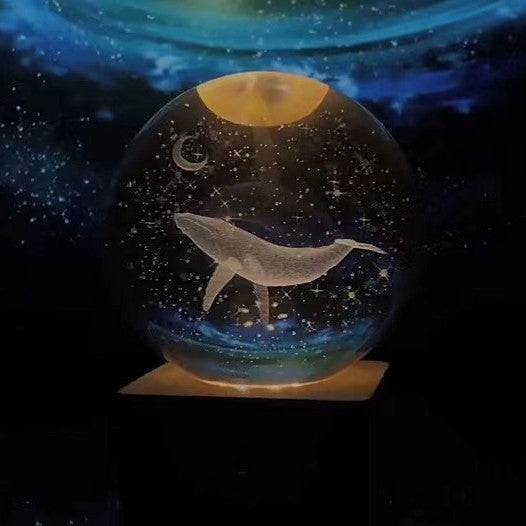 Leuchtende Mond Kristallkugel