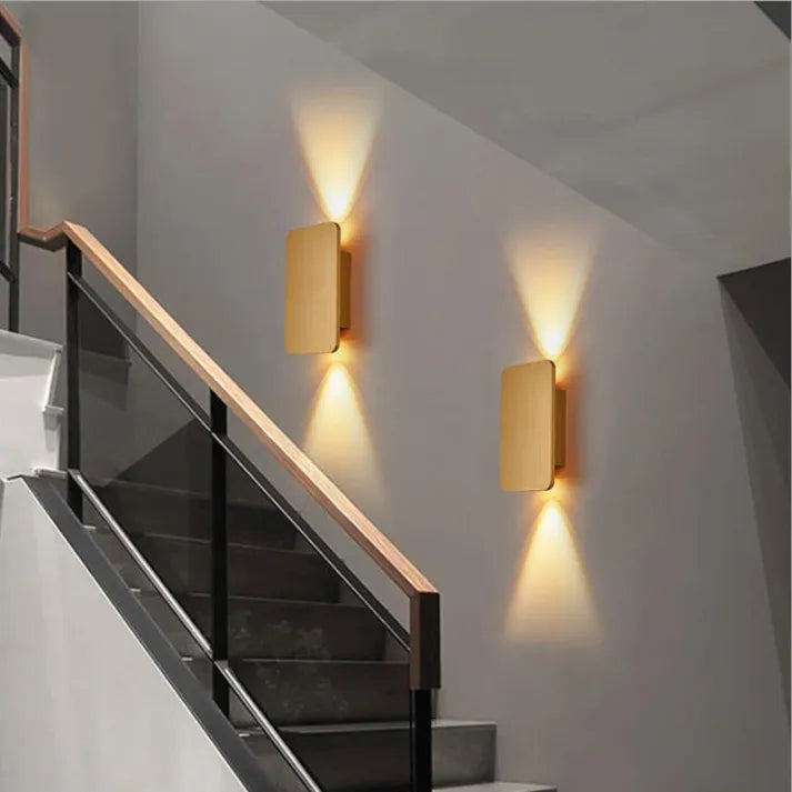 LED Wandleuchte Rechteck | Moderne Metall Innenlampe