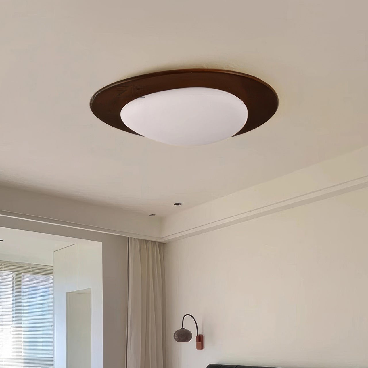 Garduru Pebble Holzmaserung Deckenleuchte – Natürliche Eleganz mit sanftem LED-Glühen