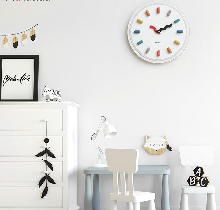 3D Nordische Wanduhr – Lautloses Uhrwerk, Umweltfreundliches Design, 33 cm für Moderne Wohnzimmer