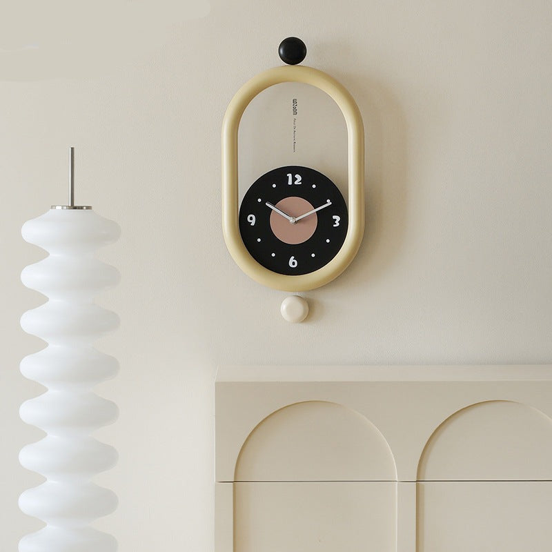 3D Lange Pendel Uhr aus MDF und Acryl - Leiser Betrieb für Wohnzimmer und Schlafzimmer - Einfache Installation
