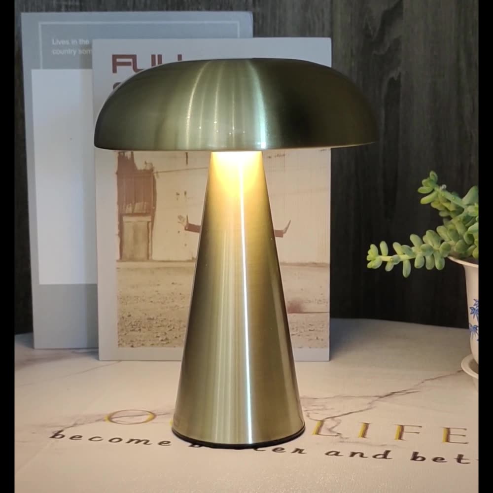 Royaleva Giro Kabellose LED Tischlampe – Wiederaufladbares, Tragbares Pilzlicht für Schlafzimmer & Schreibtisch