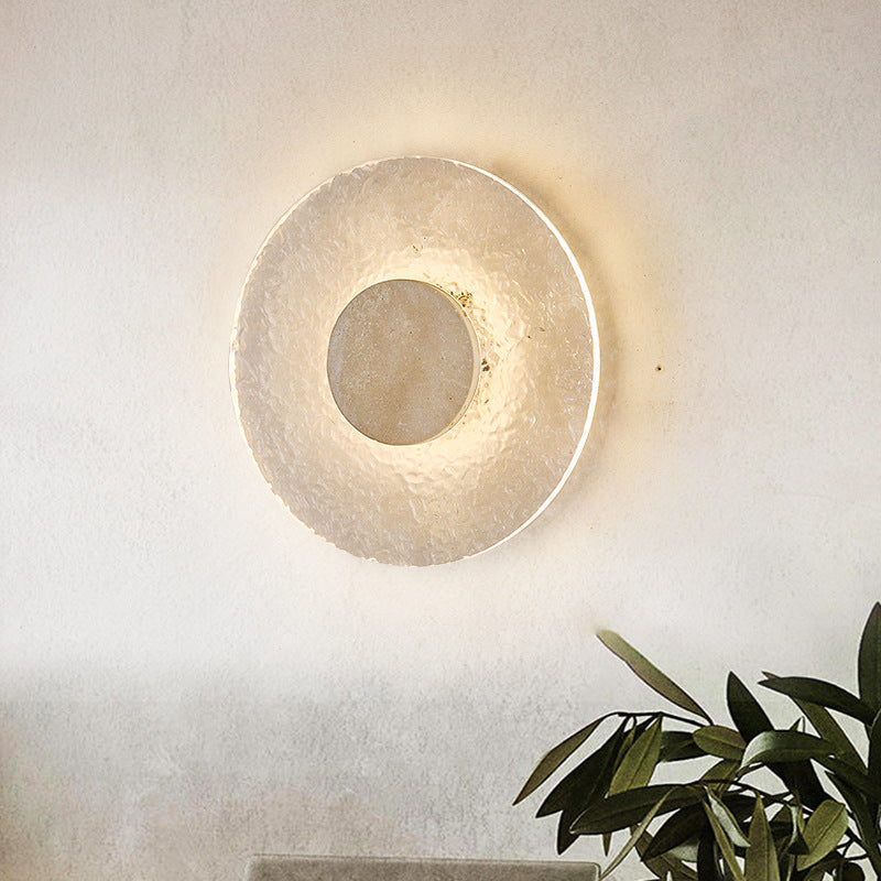 Moderne Acryl- und Travertin-Wandleuchte – LED-Wandleuchten für stimmungsvolle Innenbeleuchtung, minimalistisches Design, einfache Installation