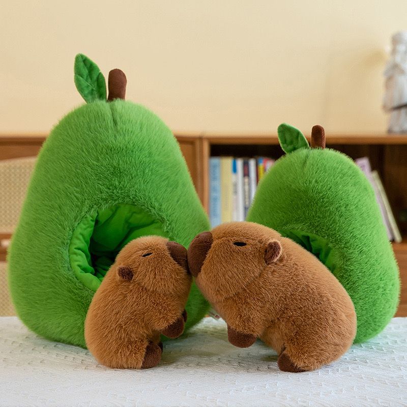 Cuteee Familie Baby Kawaii Capybara Avocado Plüschspielzeug