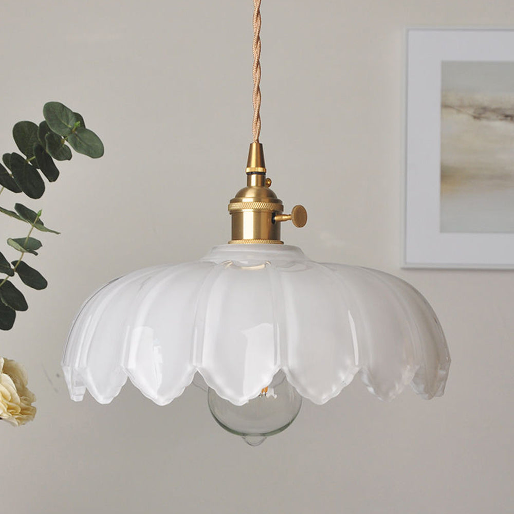 Garduru BLUME Hängeleuchte – Gläserne Deckenlampe