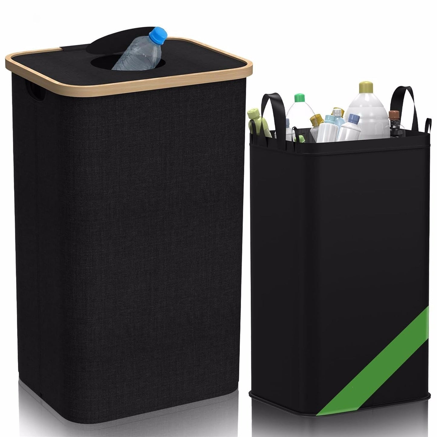 2in1 Faltbare Aufbewahrungstasche Für Plastik Müll Oder Pfand Flaschen