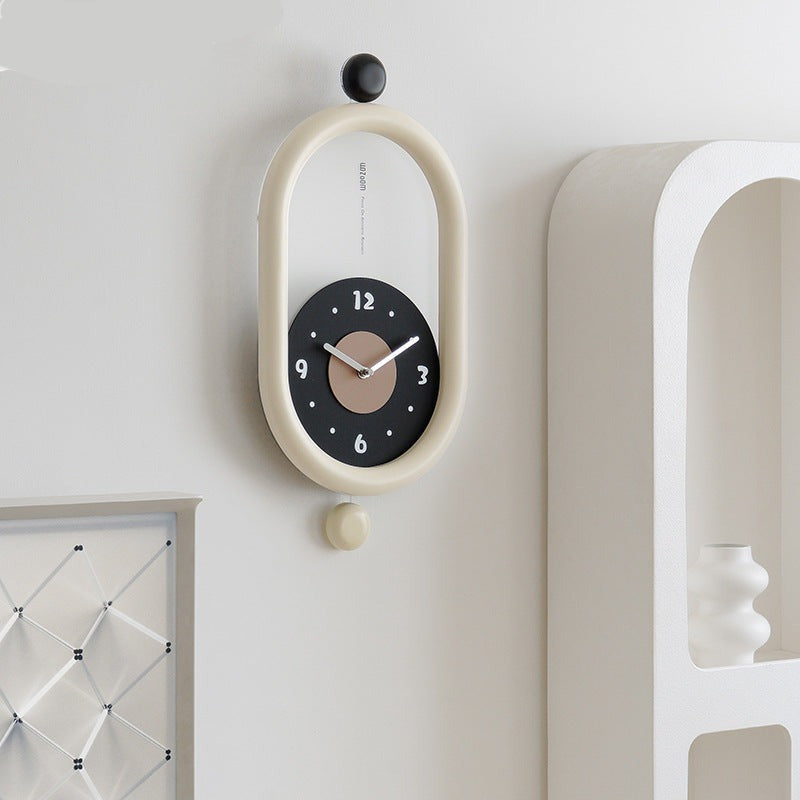3D Lange Pendel Uhr aus MDF und Acryl - Leiser Betrieb für Wohnzimmer und Schlafzimmer - Einfache Installation