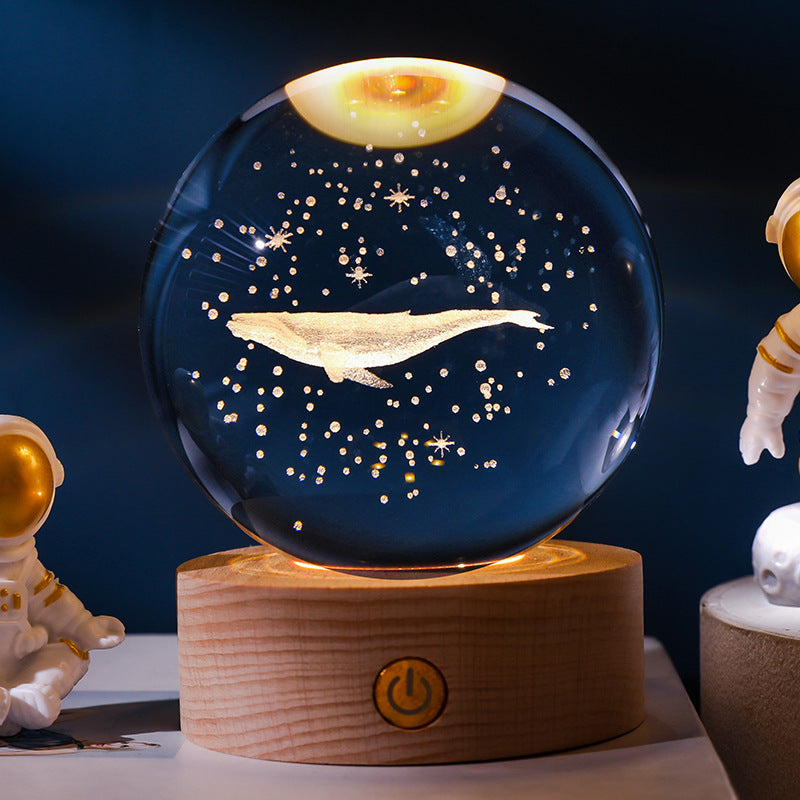 Leuchtende Mond Kristallkugel