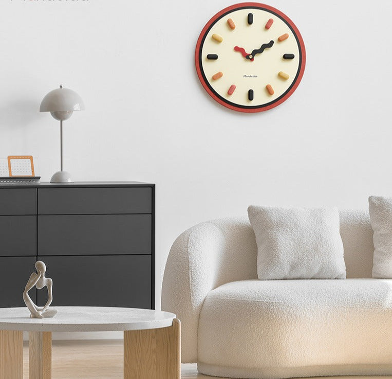 3D Nordische Wanduhr – Lautloses Uhrwerk, Umweltfreundliches Design, 33 cm für Moderne Wohnzimmer