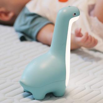 LED Dinosaur Nachtlicht - Süßes Langhalsdesign mit Touch-Steuerung für Kinderzimmer, sanfte warme Glut, USB-C-Aufladung