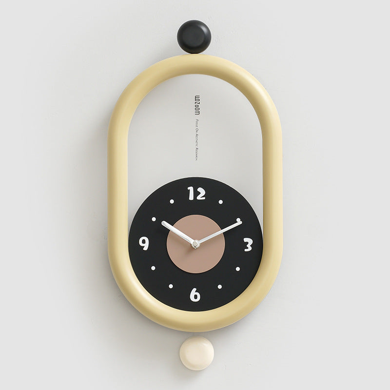 3D Lange Pendel Uhr aus MDF und Acryl - Leiser Betrieb für Wohnzimmer und Schlafzimmer - Einfache Installation