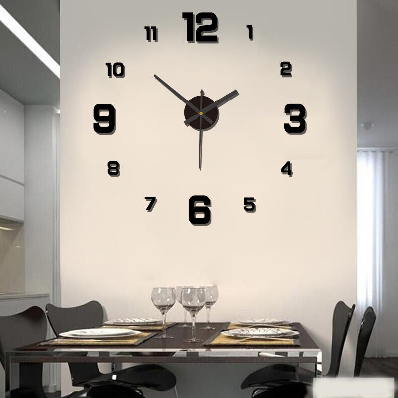 3D-Effekt Wanduhr 60-90cm - nachleuchtend, Lautloses Uhrwerk
