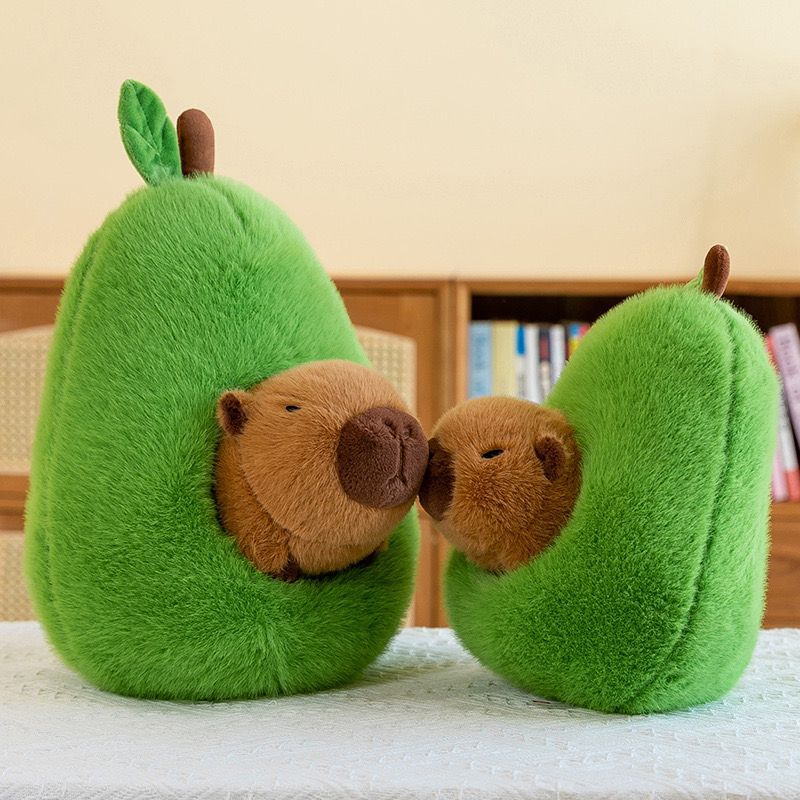 Cuteee Familie Baby Kawaii Capybara Avocado Plüschspielzeug