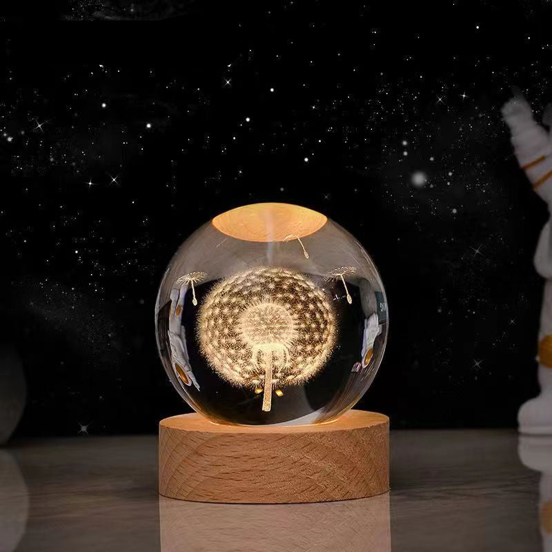Leuchtende Mond Kristallkugel