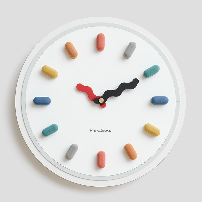 3D Nordische Wanduhr – Lautloses Uhrwerk, Umweltfreundliches Design, 33 cm für Moderne Wohnzimmer