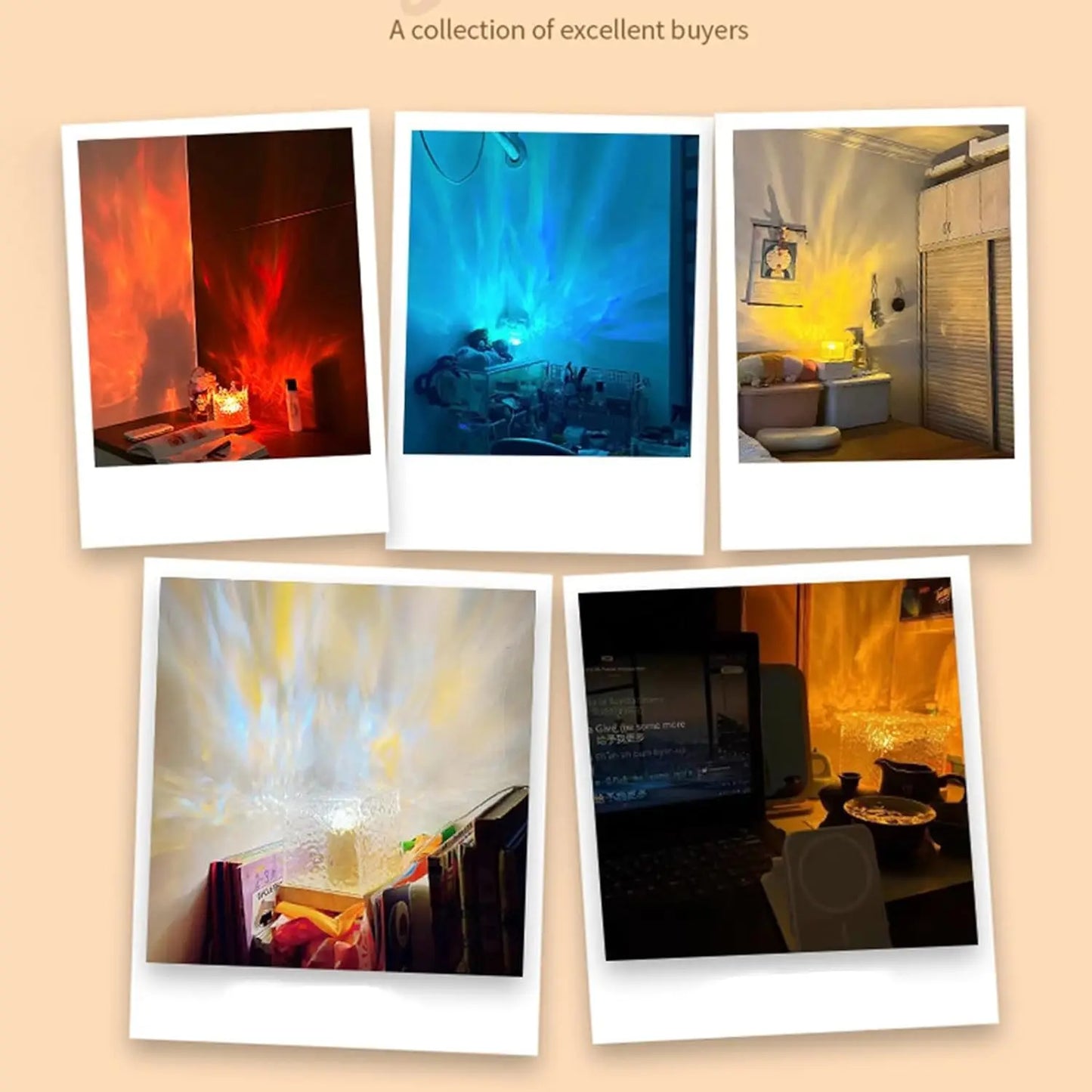 AquaGlow - Ozeanwellen-Projektorlampe mit 16 Farben & dynamischem Aurora-Effekt