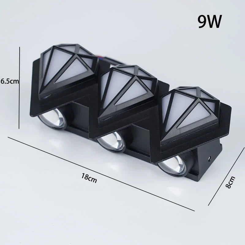 Elegante, wasserdichte LED-Wandlampe für Außengebiete