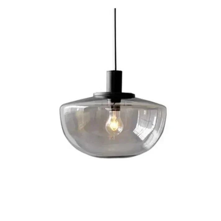 Moderne Glas- und Metallaufhängung – Elegante Globelampe für Küche und Esszimmer