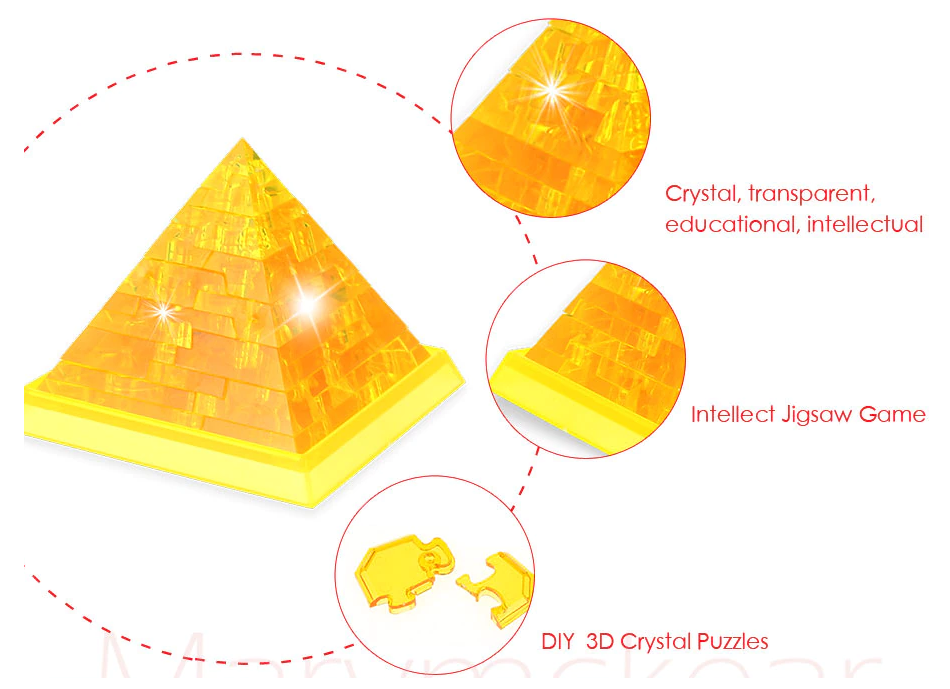 3D Kristallpuzzle Pyramide