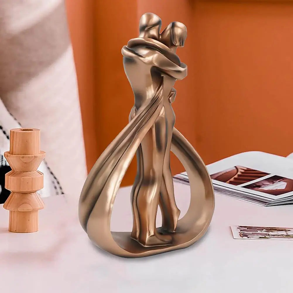 Zeitgenössische Liebes-Skulptur – Elegante Darstellung von Liebe und Verbindung