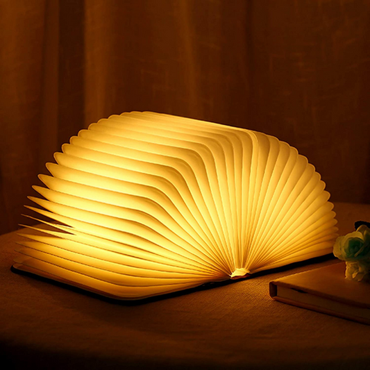 Lampe Buch Verzaubert - LED Lampe in Form eines Offenen Buches mit Touchsteuerung