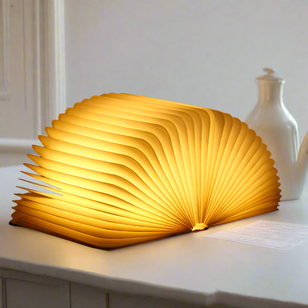 Lampe Buch Verzaubert - LED Lampe in Form eines Offenen Buches mit Touchsteuerung