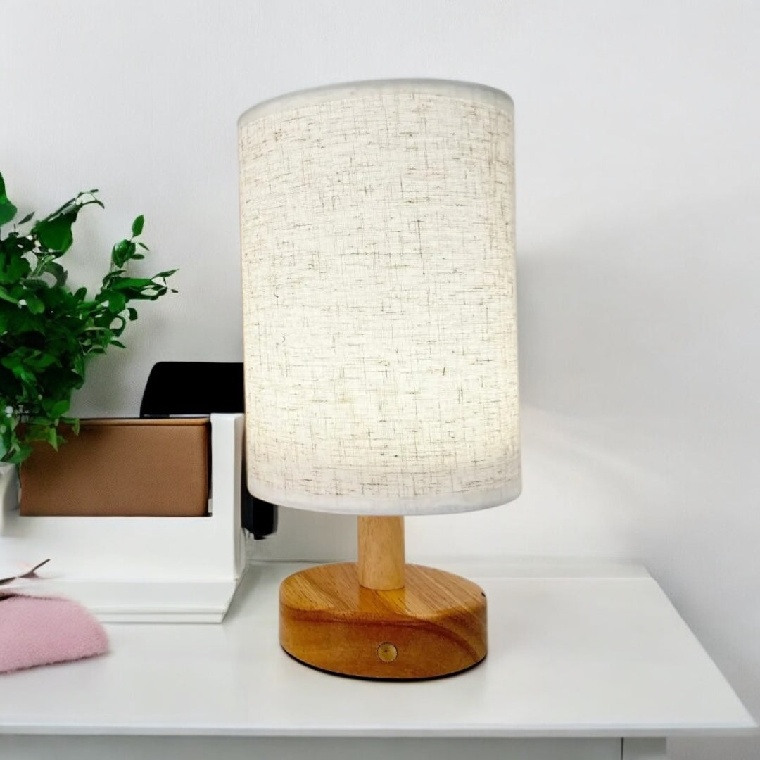 Nordische Leinen Tischlampe