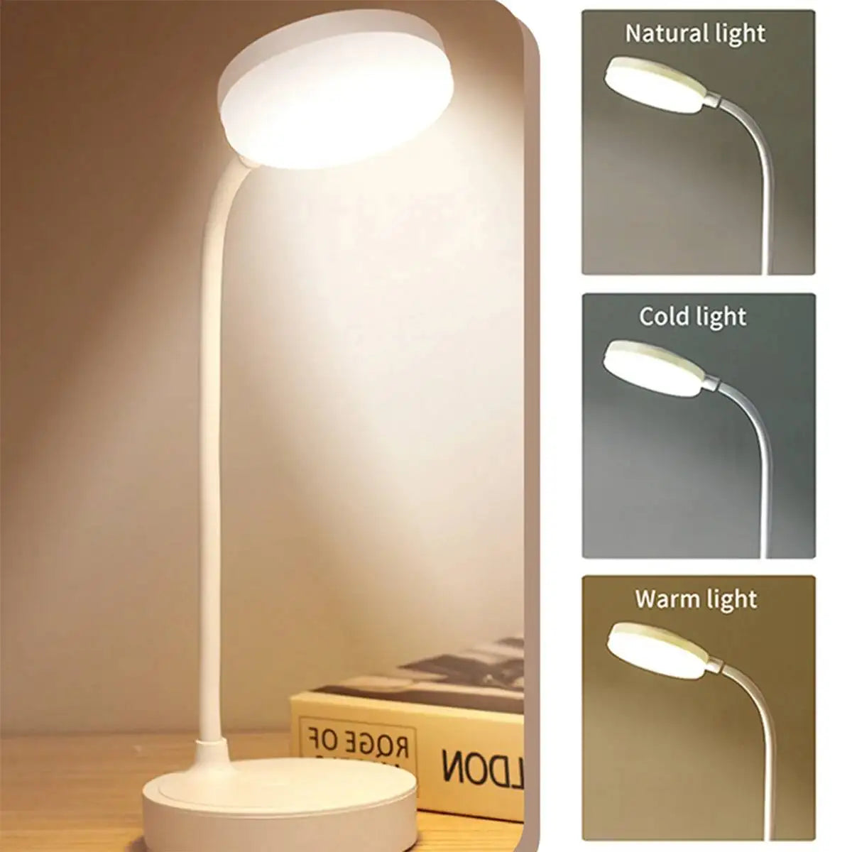 GlintLight - Tragbare LED-Schreibtischlampe mit drahtloser Ladung