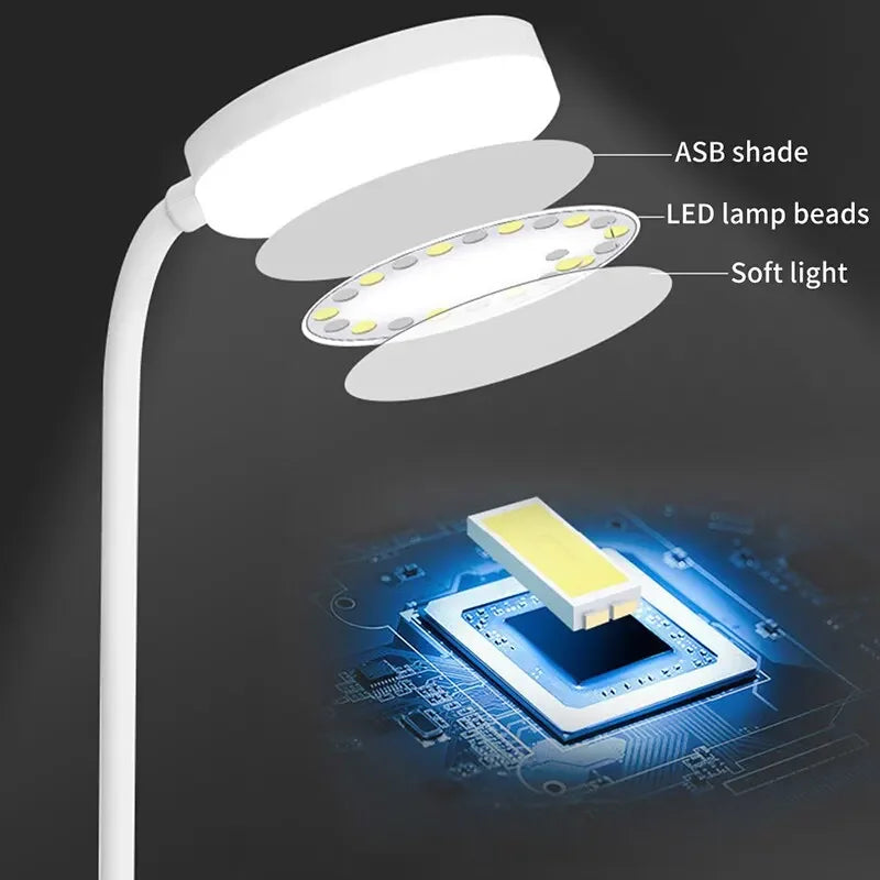 GlintLight - Tragbare LED-Schreibtischlampe mit drahtloser Ladung