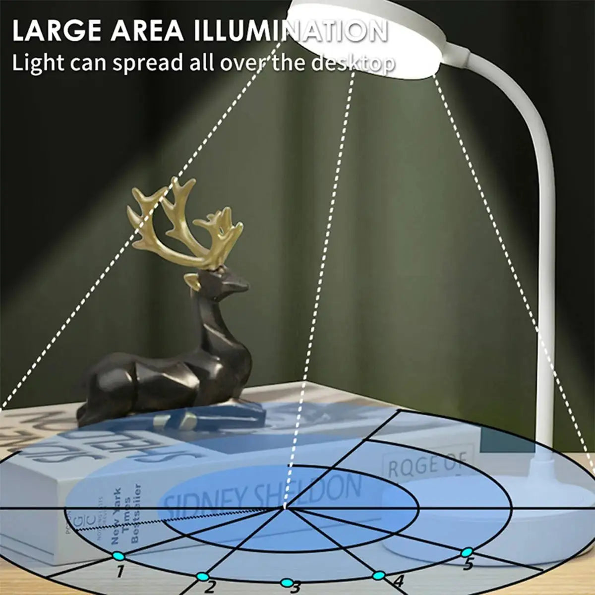 GlintLight - Tragbare LED-Schreibtischlampe mit drahtloser Ladung