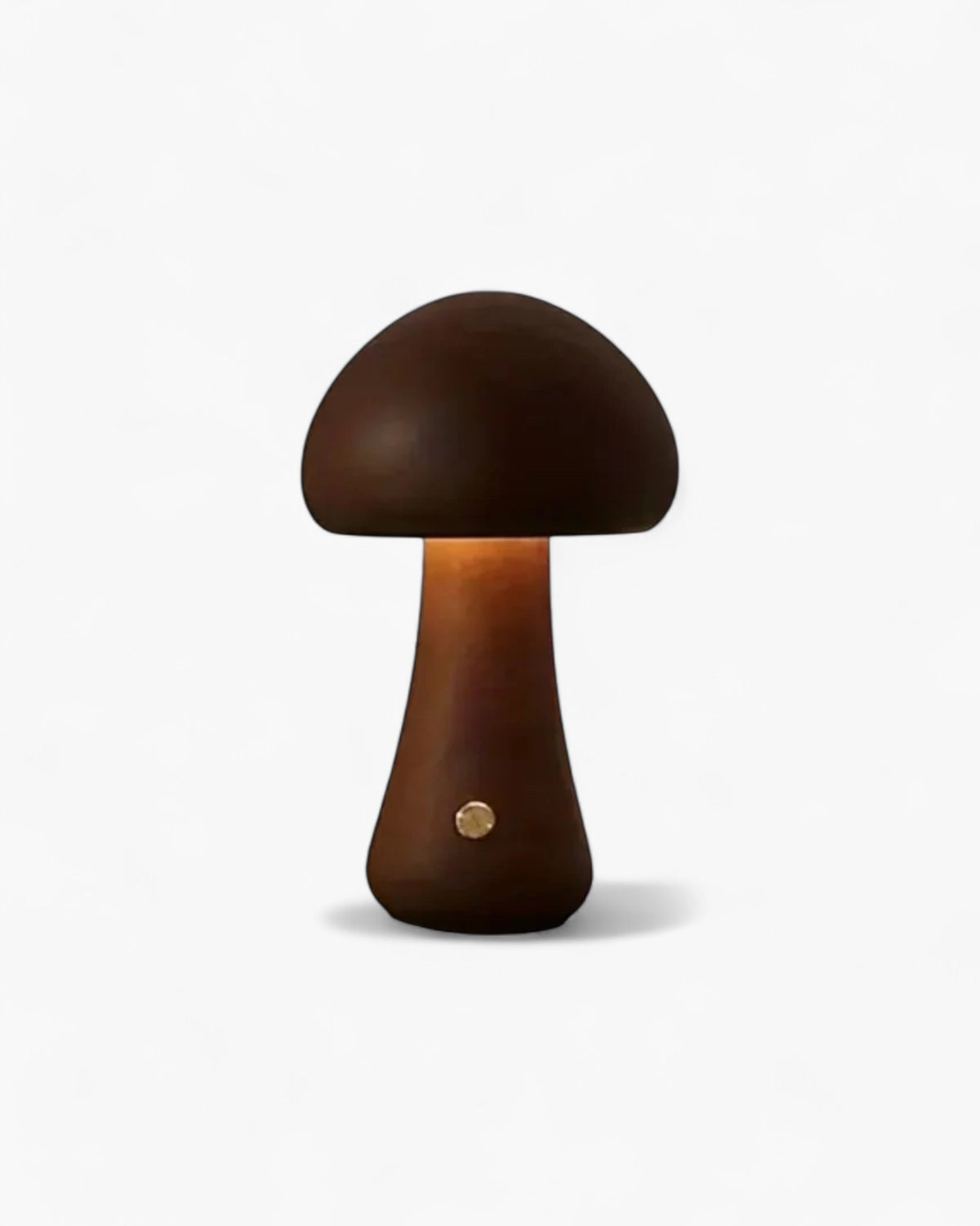 Die Mushroom Glow – Holz Tischlampe mit organischer Form und warmem Ambiente