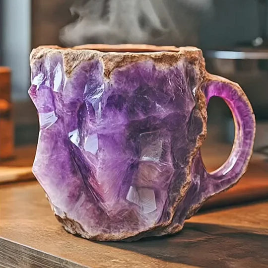 Royallure Elegante Kristall-Achat Kaffeetasse – Einzigartiger handgefertigter Becher für luxuriöses Trinken