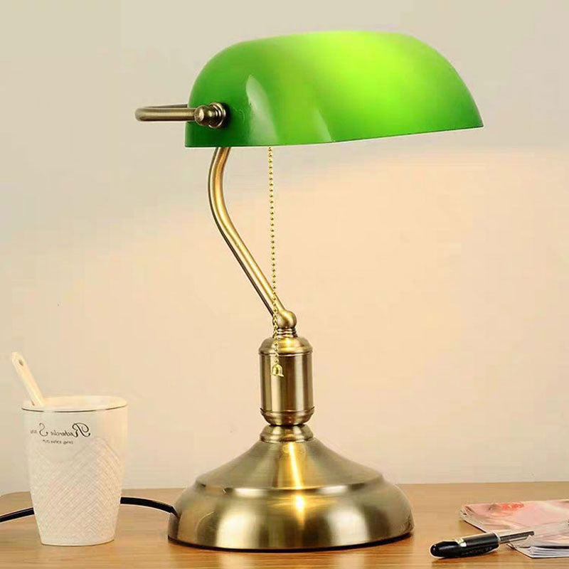 Garduru Glas Tischlampe – Elegantes klassisches Design mit Metallbasis (E27, 16-20W)