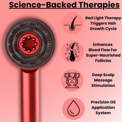 3-in-1 Rotlicht Kopfhautmassagegerät