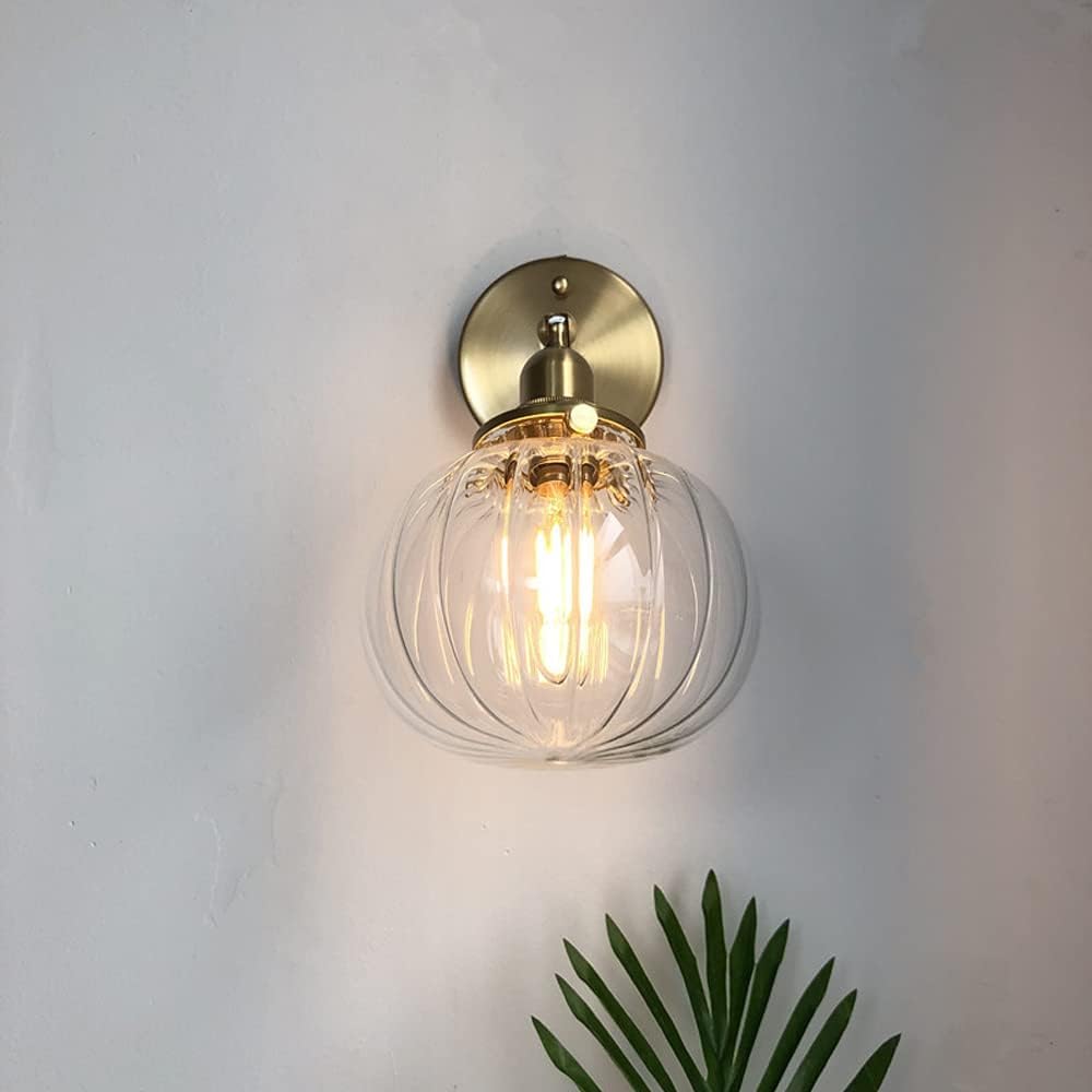 Moderne Retro Glas Globus Wandleuchte – Stilvolle Wandleuchte für Wohnzimmer, Schlafzimmer und Flur