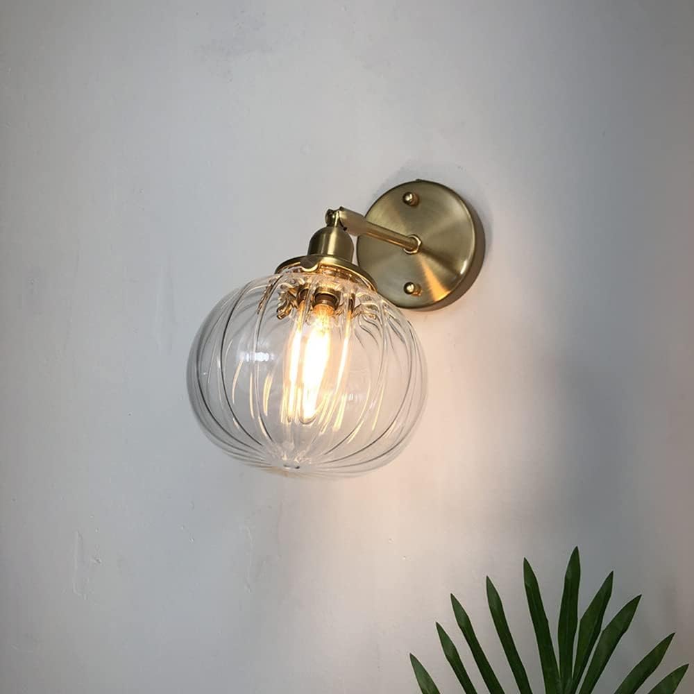 Moderne Retro Glas Globus Wandleuchte – Stilvolle Wandleuchte für Wohnzimmer, Schlafzimmer und Flur