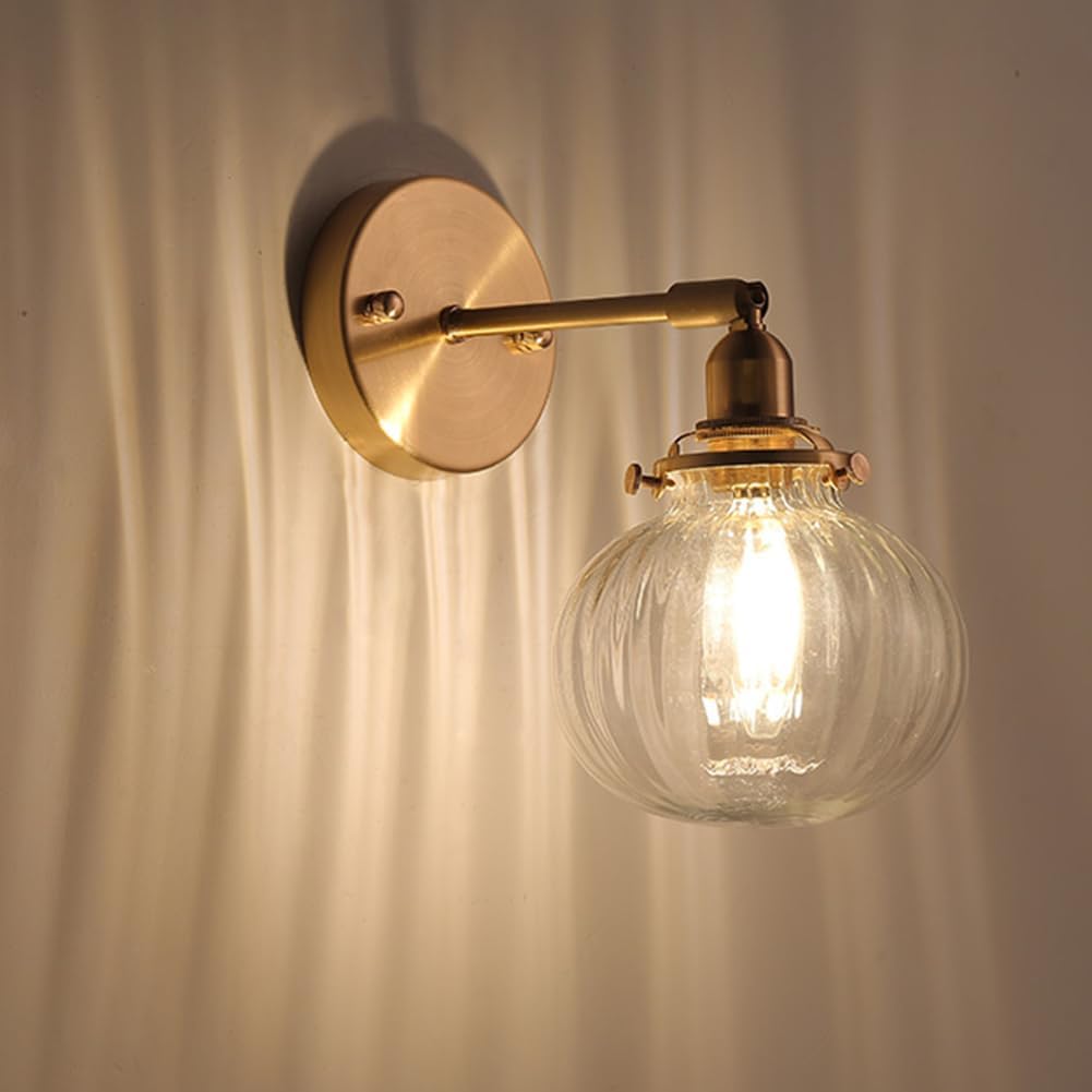 Moderne Retro Glas Globus Wandleuchte – Stilvolle Wandleuchte für Wohnzimmer, Schlafzimmer und Flur