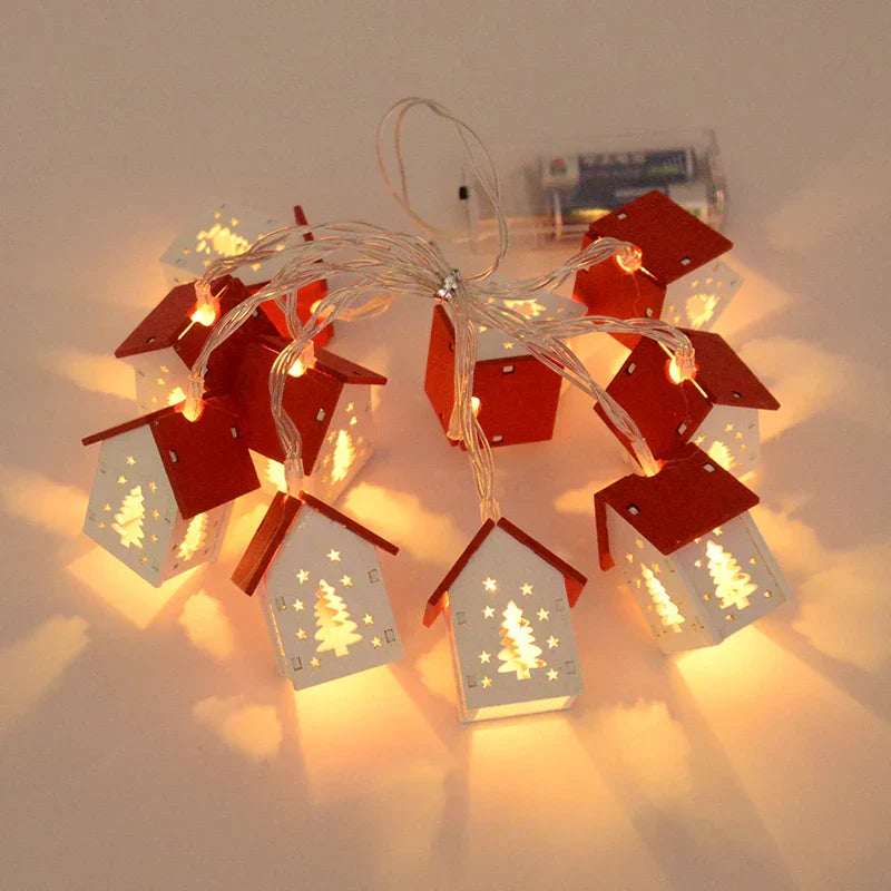 Led-Weihnachtshäuser Aus Holz Mit Festlicher Beleuchtung