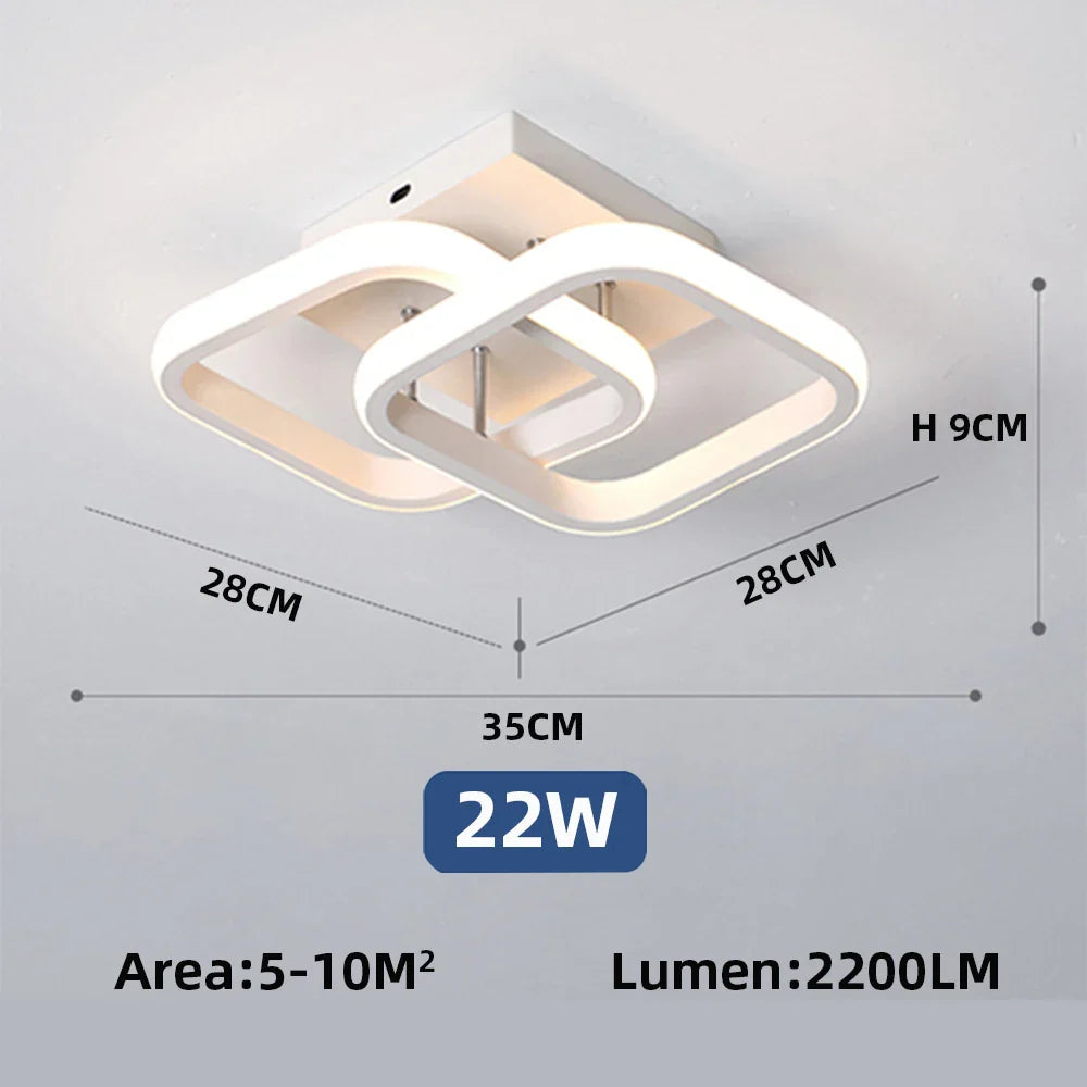 Moderne LED Deckenlampe - Flur- und Ganglampe